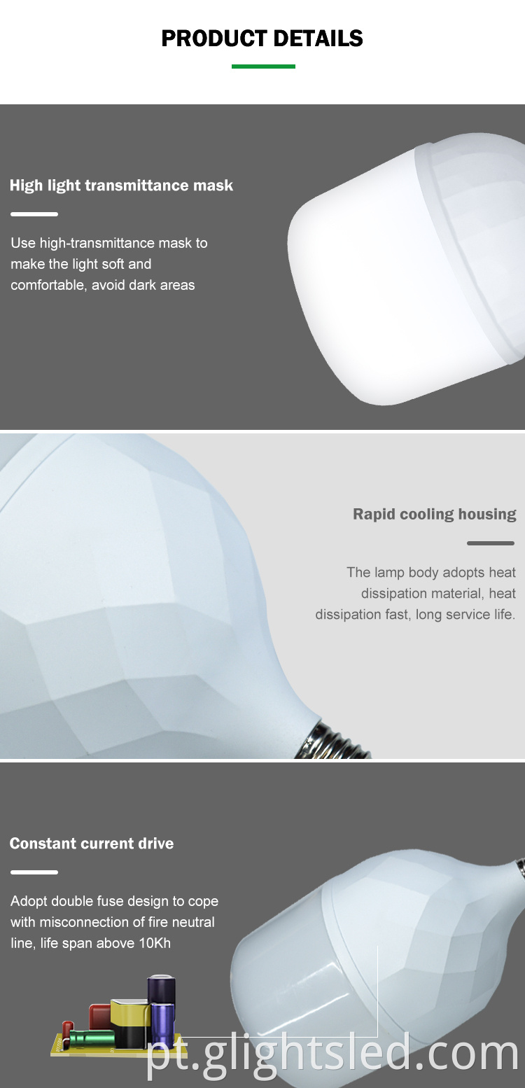 G-Lights Fácil instalação interna 5watt 10watt 15watt 20watt 30watt 40watt 50watt 60watt Lâmpada LED